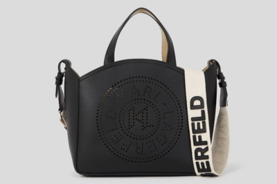 BOLSO TOTE PEQUEÑO PERFORADO K/CIRCLE NEGRO